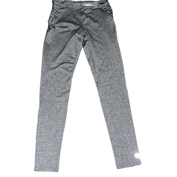 FOREVER 21 gray Leggings w/ double sided cut out slits sz small - Picture 1 of 9